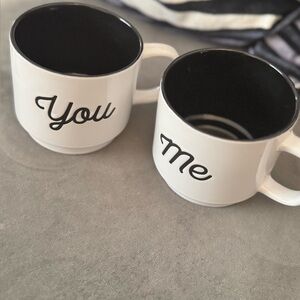 You & Me White and Black Mug Set